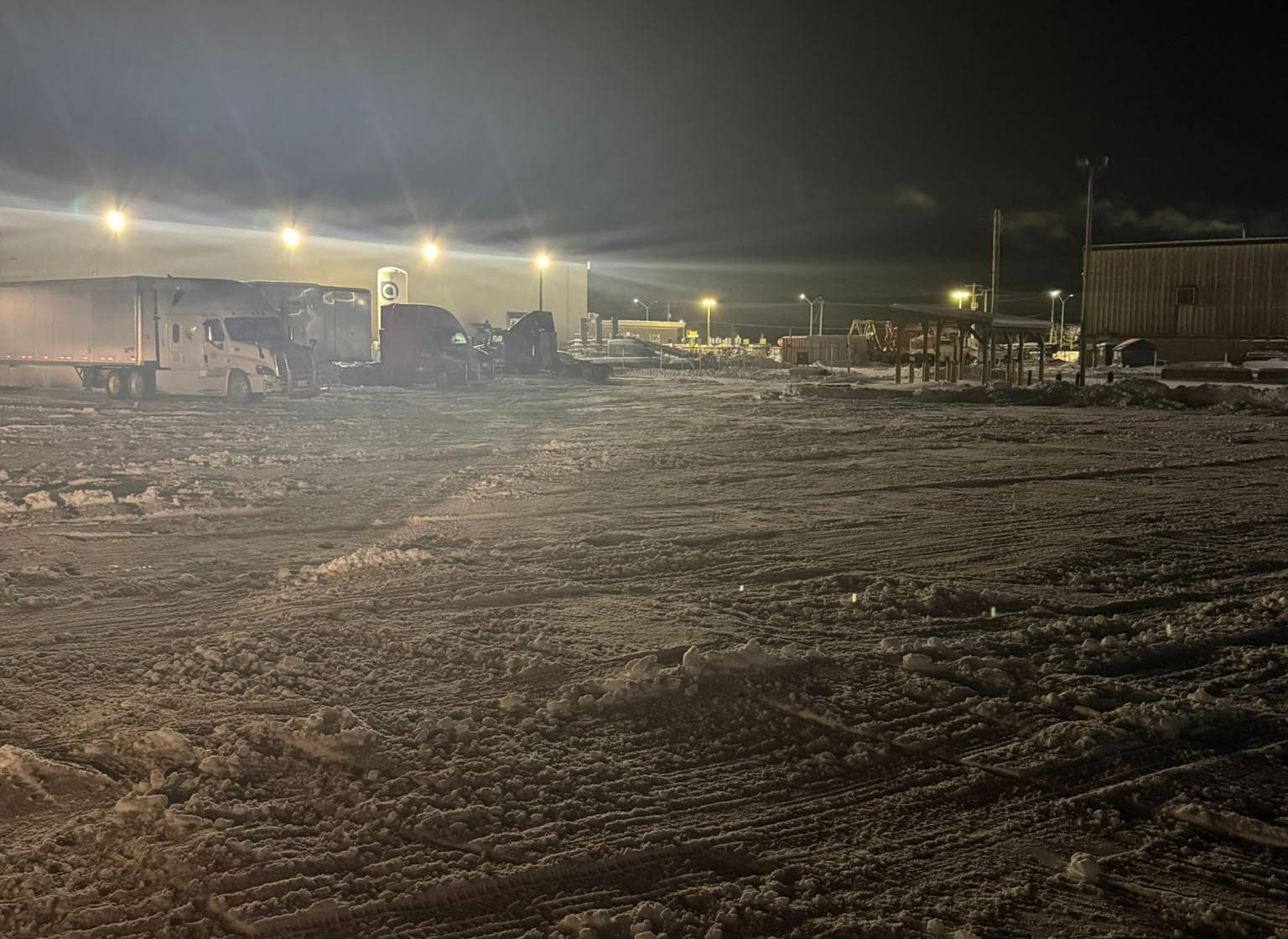 Snow removal service in action